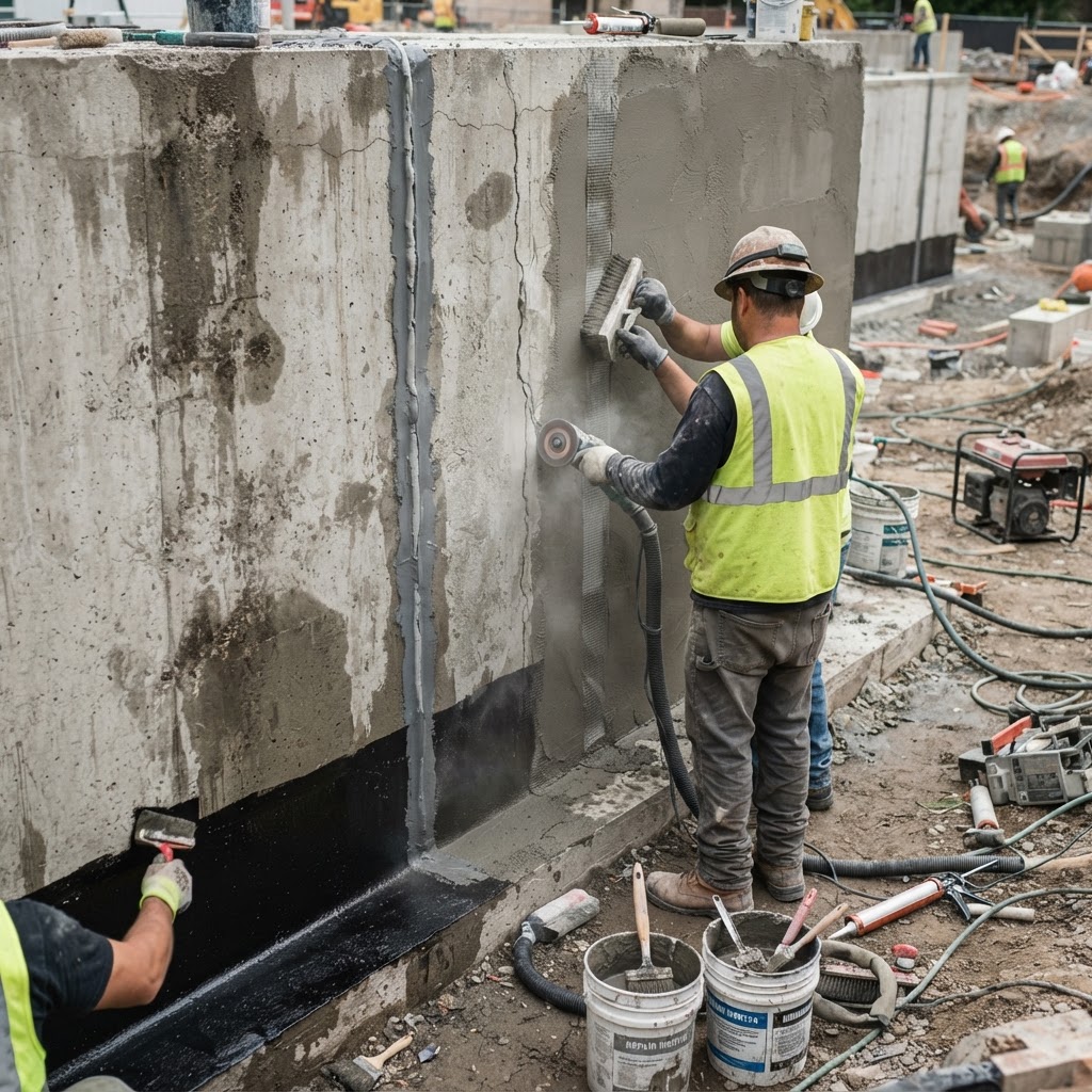 Concrete Waterproofing reference illustration