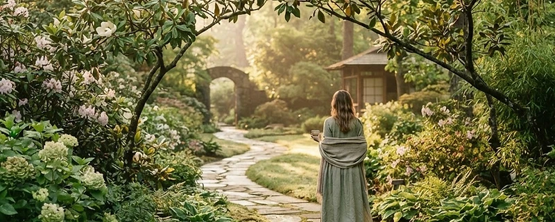 A peaceful garden pathway
