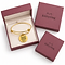 Personalized Cat Bangle Bracelet — Gold view 6