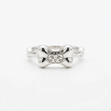 Sterling Silver KittyRing — personalized cat jewelry by KittyRing