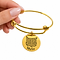 Personalized Cat Bangle Bracelet — Gold view 1