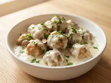 Hackbällchen in cremiger Rahmsauce
