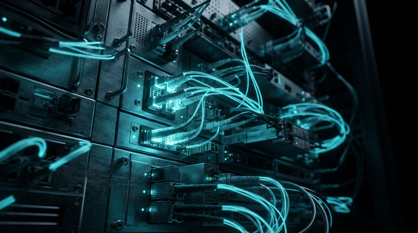 Imperium Solutions managed infrastructure operations center with enterprise server racks and monitoring displays