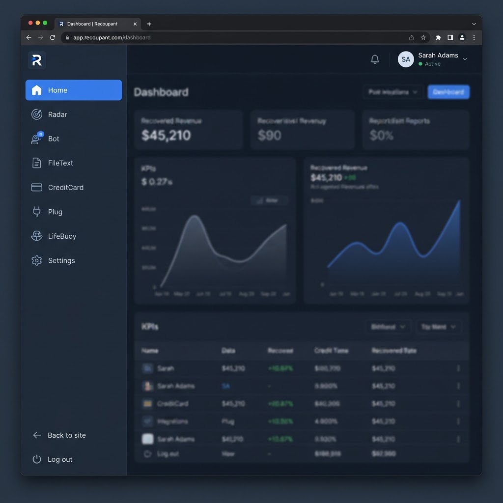 Collapsed sidebar with navigation icons for each portal section