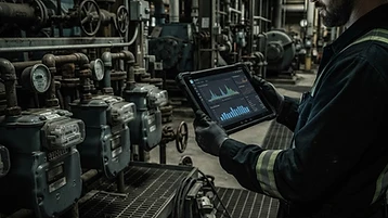 Utility meter reading with consumption records and billing reports