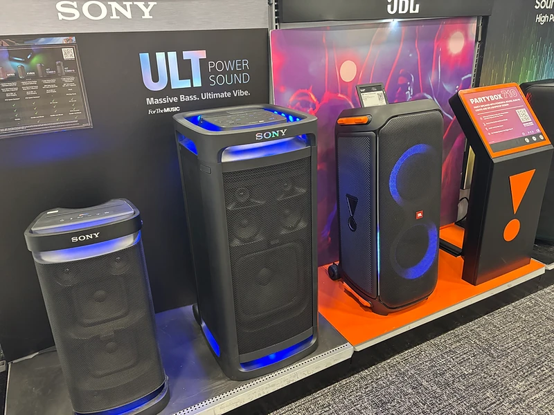 Consumer electronics on retail shelves at Best Buy and Target, placed by Focus Consulting MN's manufacturer representative team