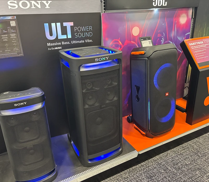 Consumer electronics on retail shelves at Best Buy and Target, placed by Focus Consulting MN's manufacturer representative team