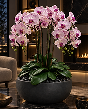 Objets & Fleurs — Midnight Moiré permanent orchid composition