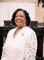 Church member portrait in the sanctuary