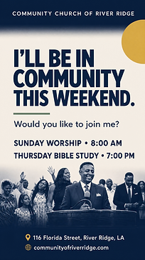 I'll Be In Community This Weekend