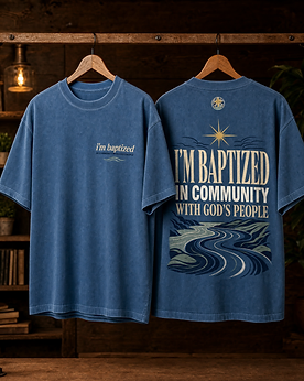 I'm Baptized Tee — Blue