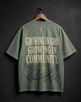 Growing in Community Tee — Sage