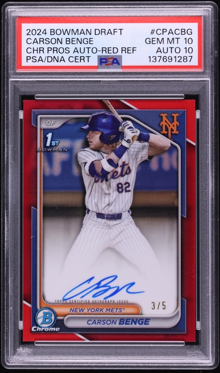 Carson Benge rookie card