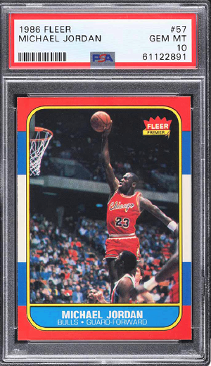 1986 Fleer Basketball #57 Michael Jordan Rookie - PSA GEM MT 10