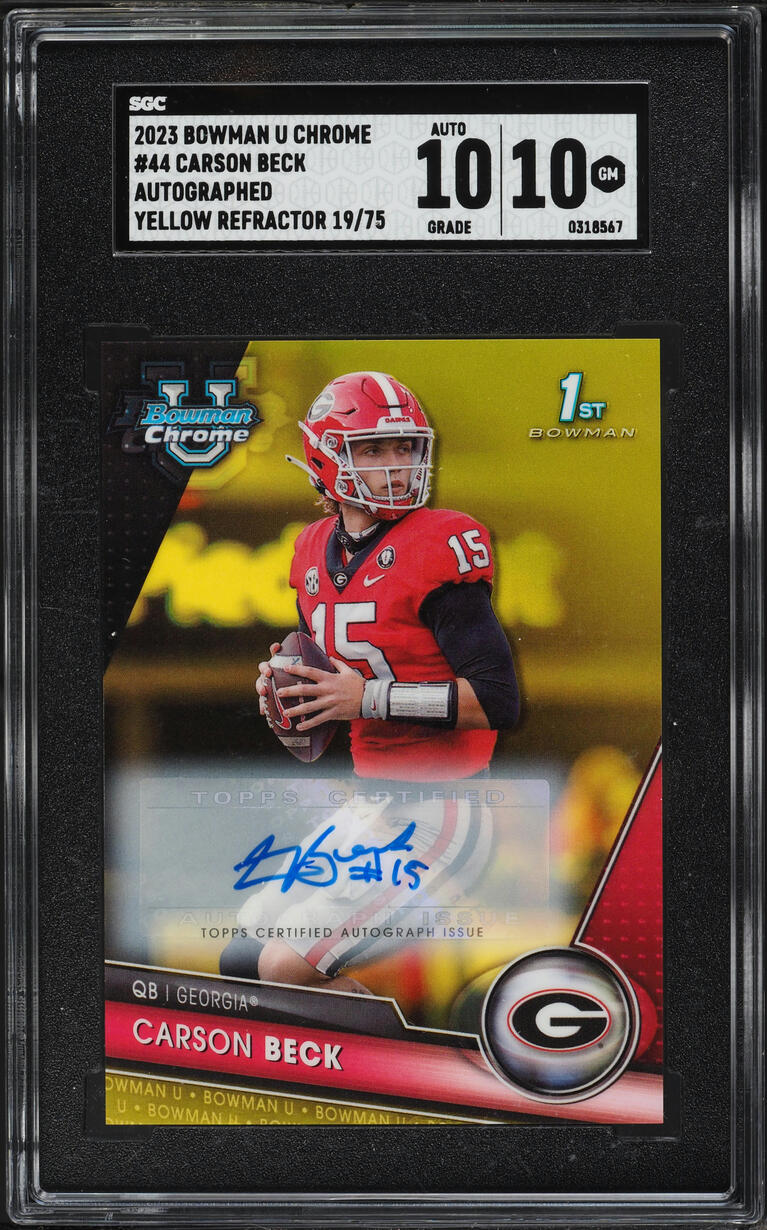 Carson Beck rookie card