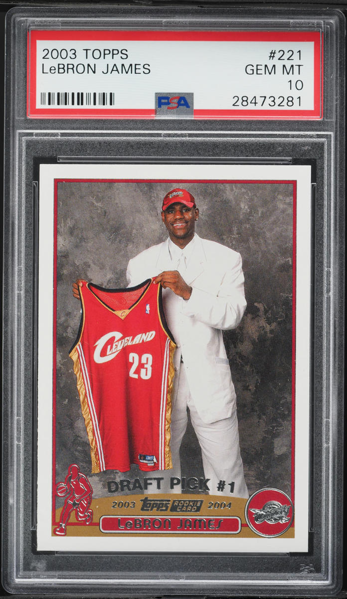 2003 Topps Basketball LeBron James Rookie #221 - PSA GEM MT 10