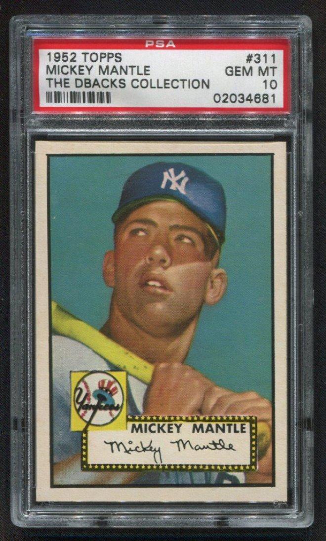 1952 Topps Mickey Mantle #311 - PSA GEM MT 10