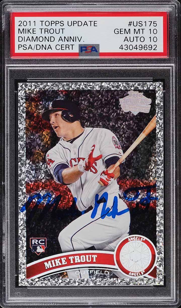 2011 Topps Update Diamond Anniversary Mike Trout Rookie #US175 - PSA GEM MT 10