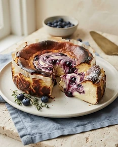 Basque Cheesecake – Blueberry alternate view