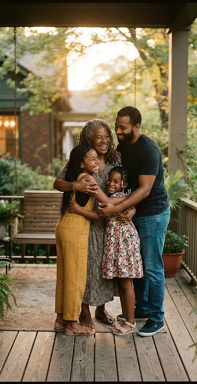 Multi-generational family protected by whole life insurance