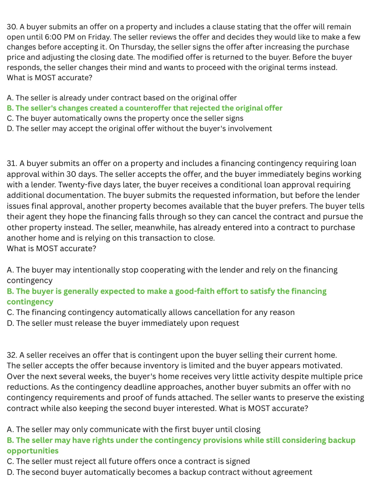 Practice questions with answers