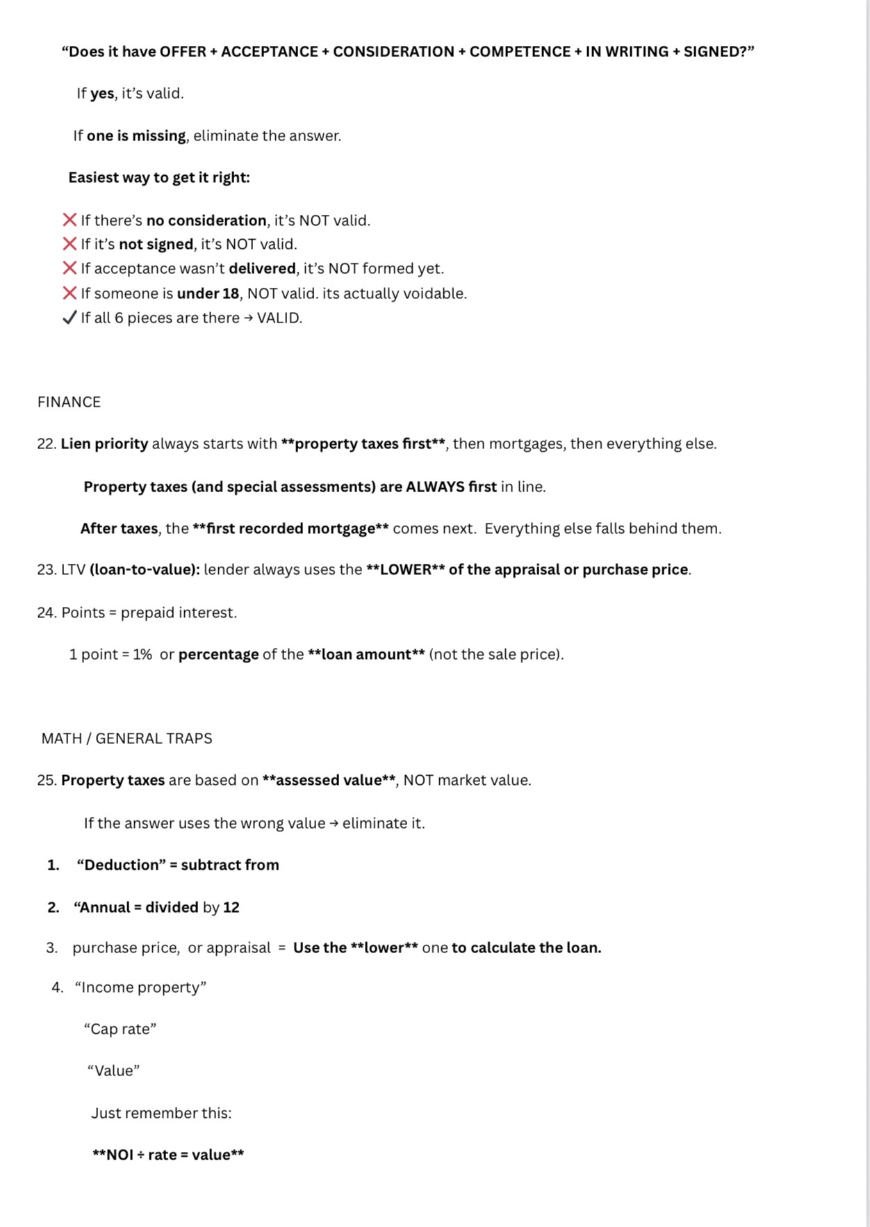 Exam strategy reference