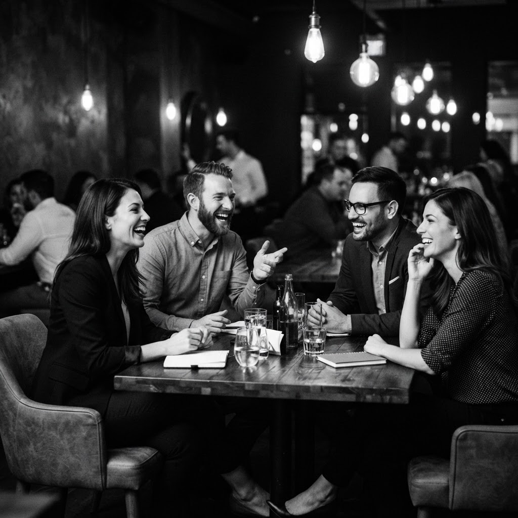 Business professionals networking