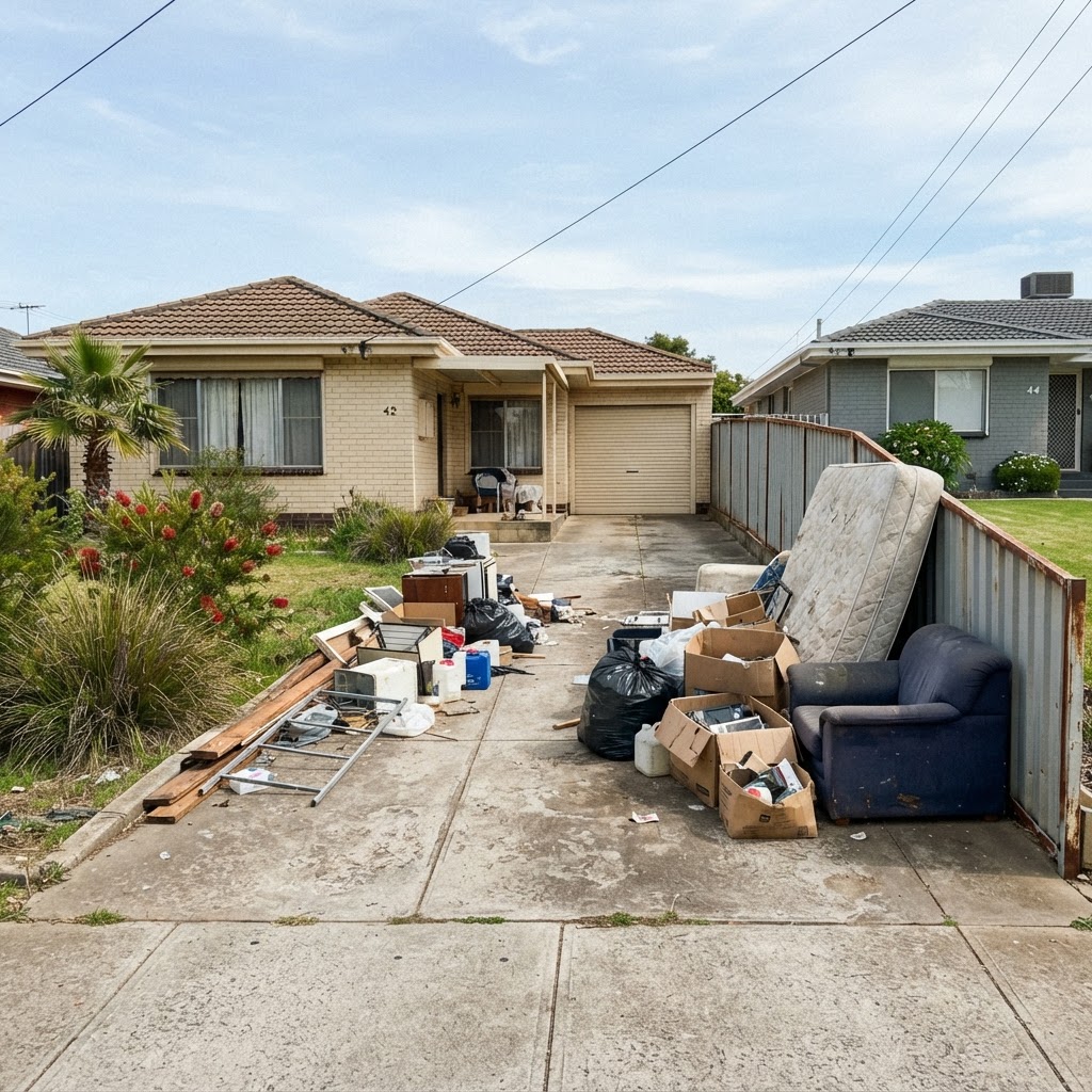 Before rubbish removal - Driveway Rubbish Removal in Adelaide