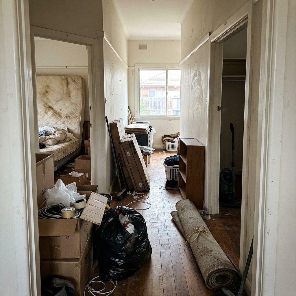 Before rubbish removal - House Move-Out Cleanup in Adelaide