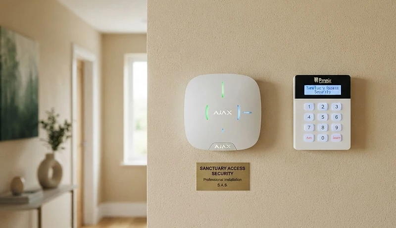 Security system installation in a London property featuring Ajax and Pyronix equipment