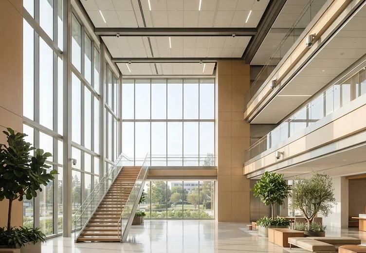 Modern commercial building atrium