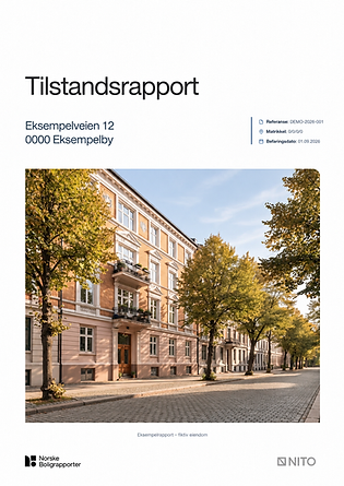 Eksempelforside for Tilstandsrapport