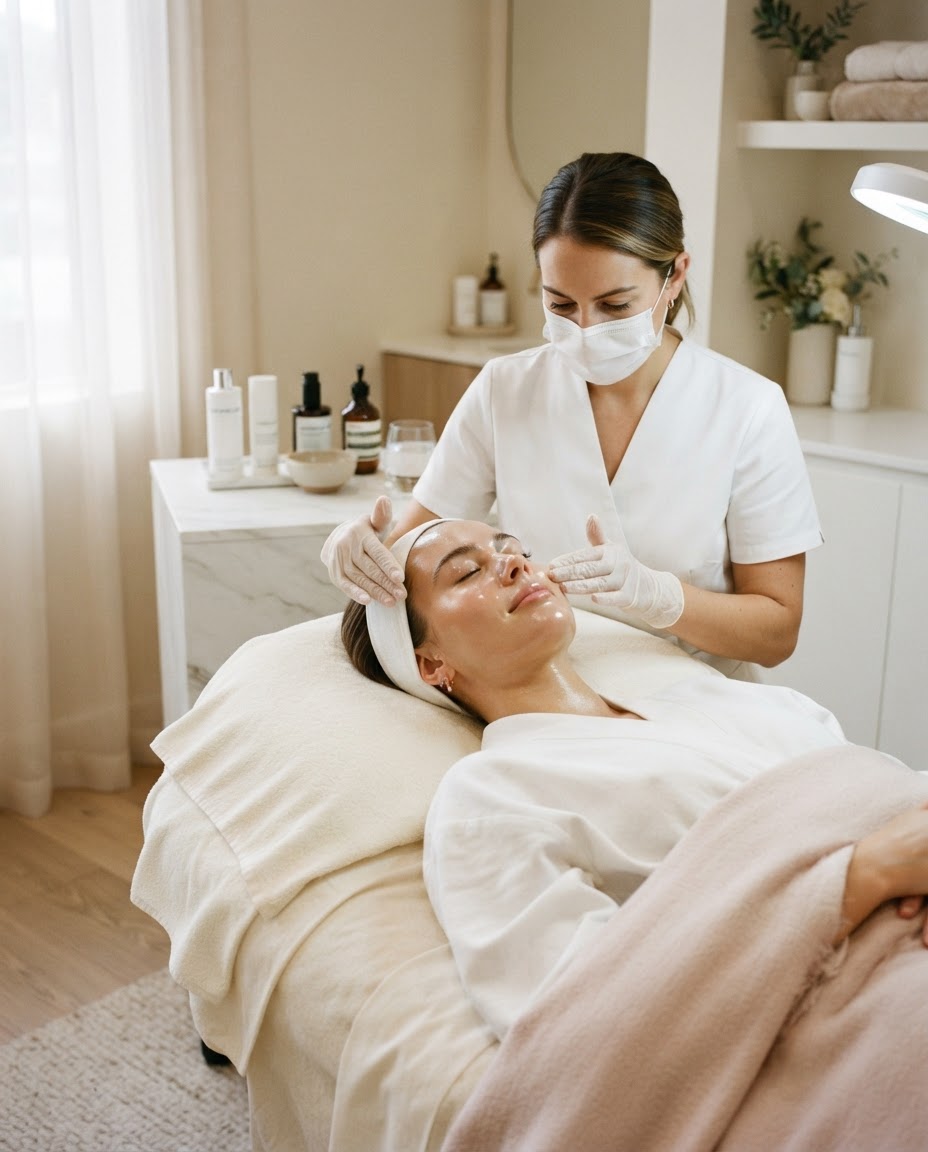 Professional facial treatment