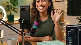 A TopChat host streaming live