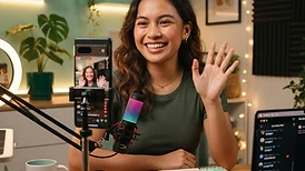 A TopChat host streaming live