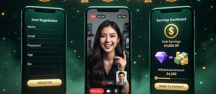 Alur pendaftaran host TopChat: daftar, live, dan hasilkan