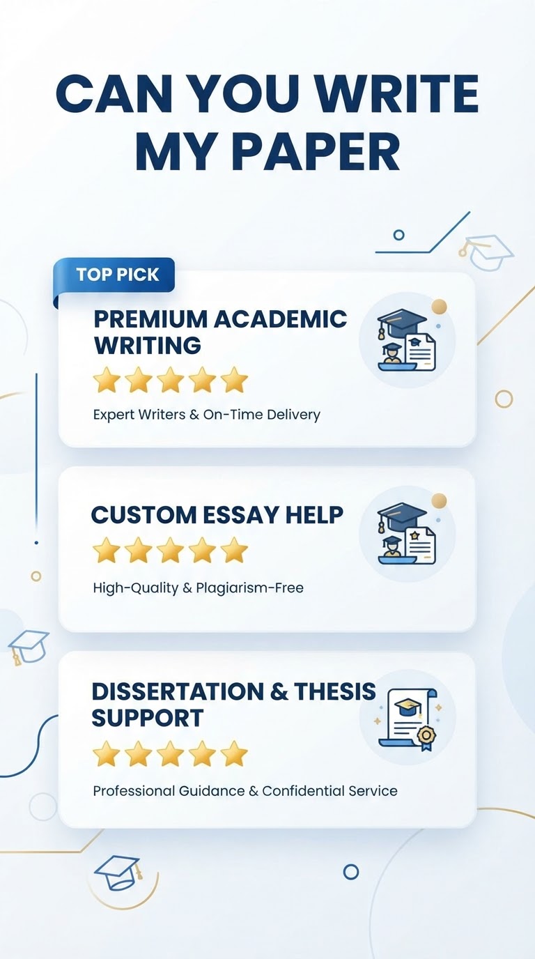 Can You Write My Paper — vertical infographic comparing three writing services with ratings