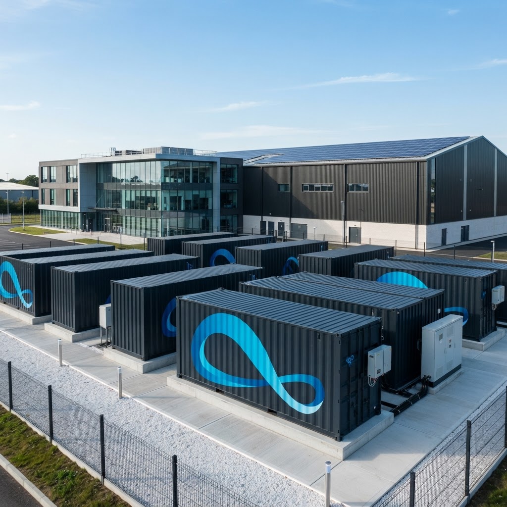 ULoop-branded large-scale BESS installation at a commercial property