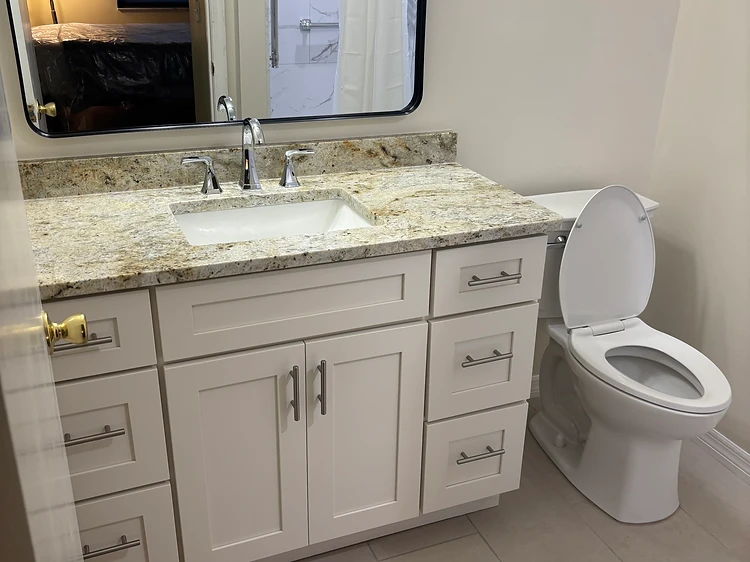 White Bathroom Vanity Remodel in Palmetto, FL