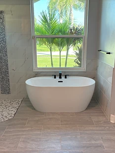Spa Bathroom Tub Shower Renovation in Palmetto, FL