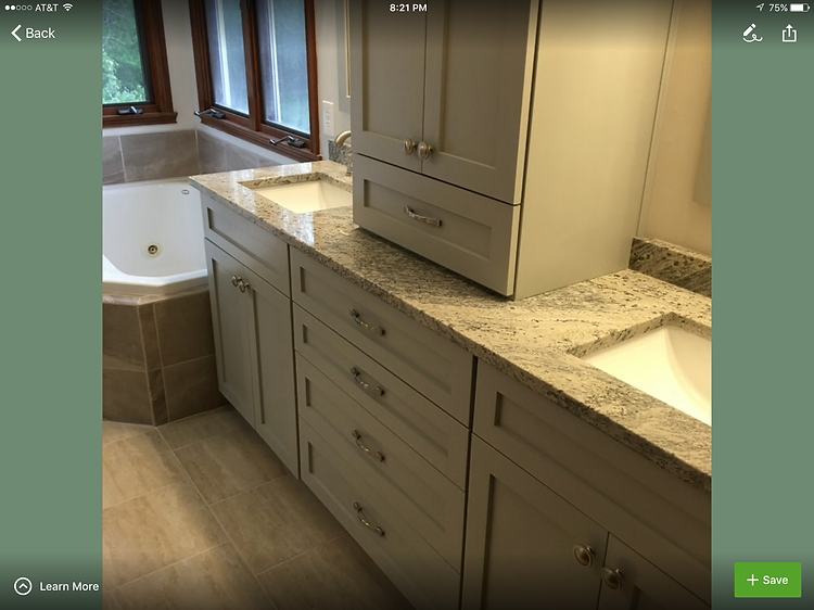 Gray Bathroom Vanity Granite Countertop in Tampa, FL