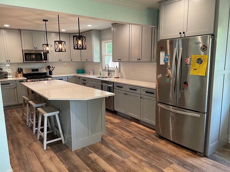 Gray Cabinet Kitchen Island in Ruskin, FL
