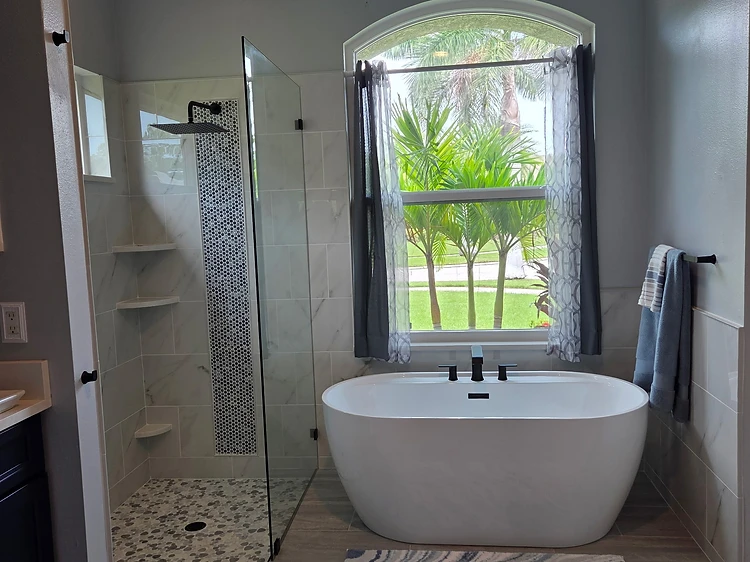 Freestanding Tub Walk In Shower Remodel in Wimauma, FL