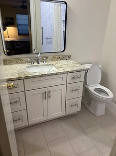 White Bathroom Vanity Remodel in Gibsonton, FL