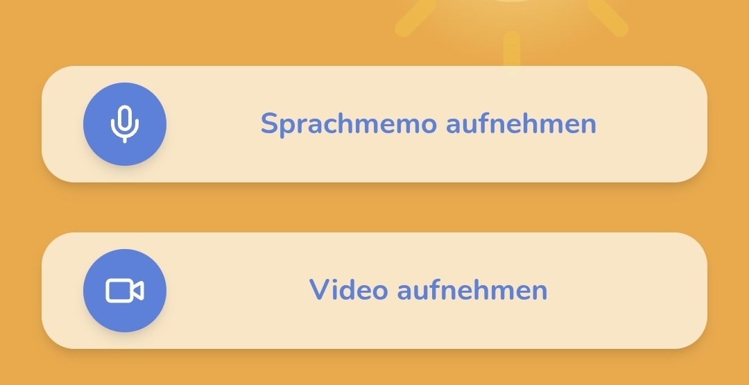 Sprachmemo und Video aufnehmen