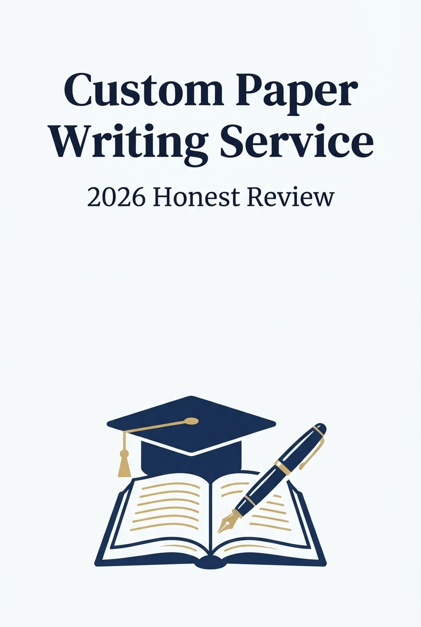 Custom Paper Writing Service 2026 Honest Review vertical banner with site title