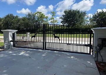 Doberman Swing Gate — electric gate installation in Central Florida