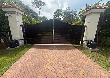 Arched Dual Swing Gate — electric gate installation in Central Florida