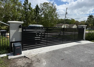 Slat Slide Gate Entry — electric gate installation in Central Florida