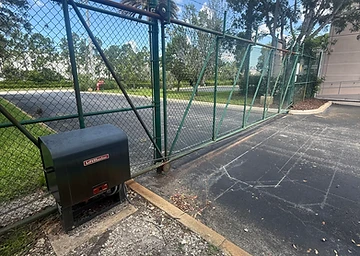Chain-Link Slide Gate — electric gate installation in Central Florida